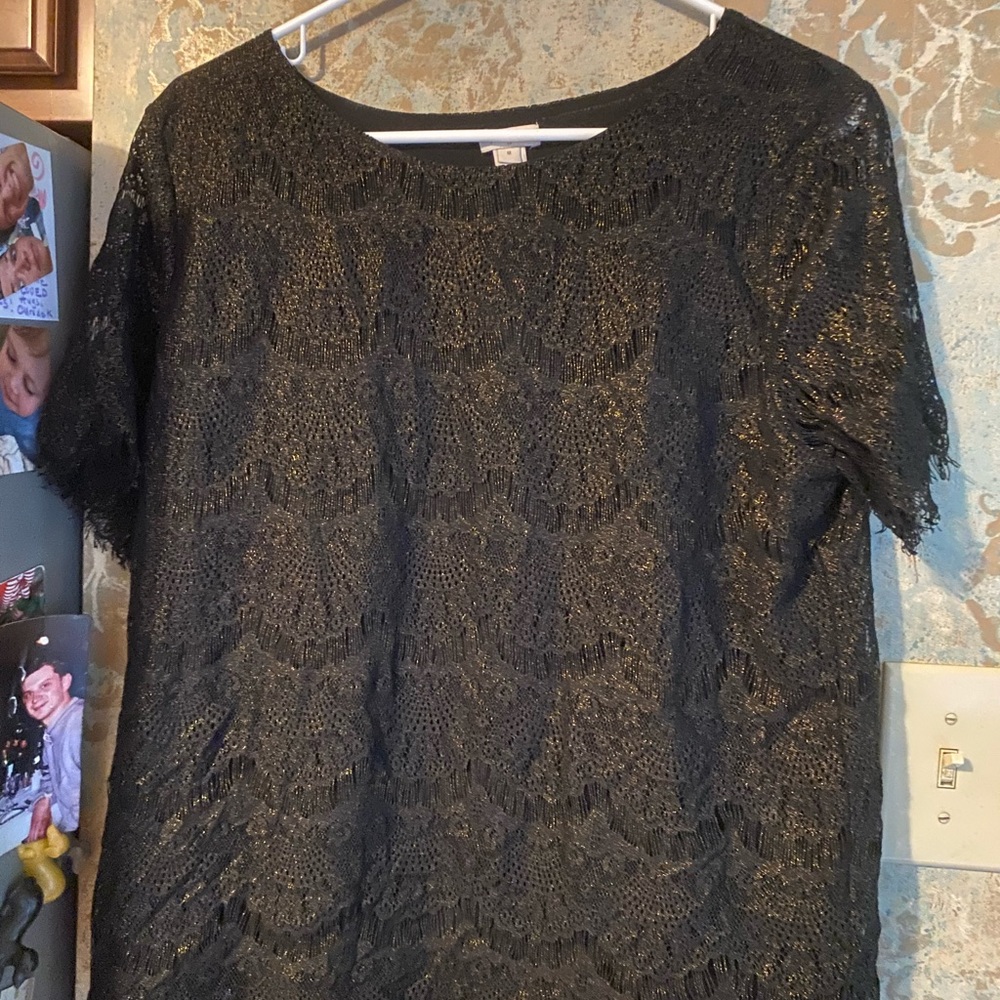 J. Crew black lace top M NWT